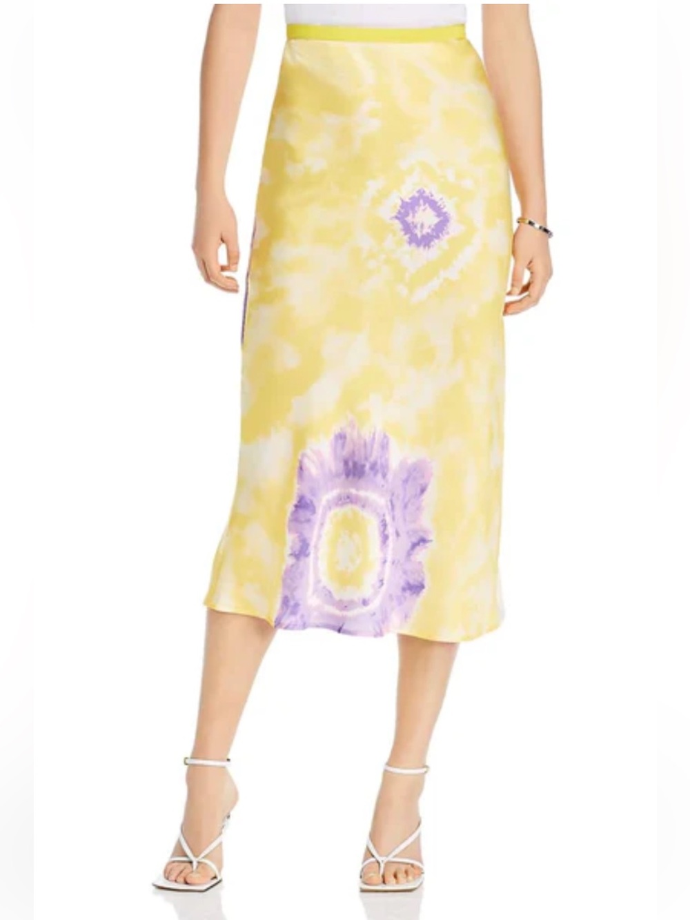 LINI MELANIE TWO TONE PRINTED MIDI SKIRT Sz S